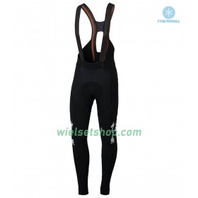Fietsbroek Lang met Bretels 2018 Bora-Hansgrohe N001 Winter Thermal Fleece